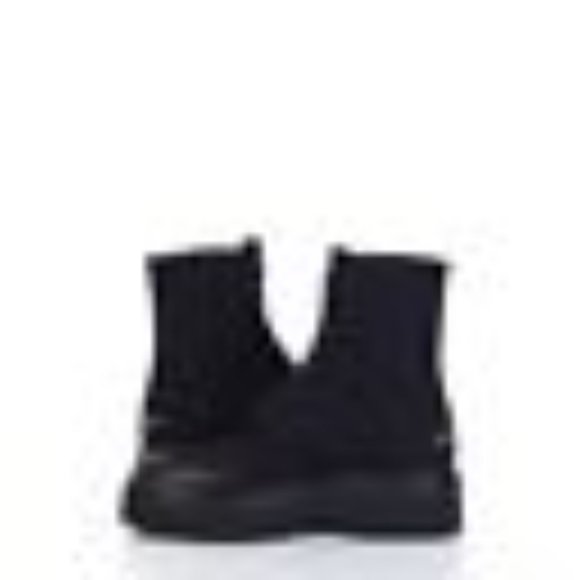 CELINE Canvas Leather Lace Up Combat Boots with Logo Size 35 - Picture 3 of 11